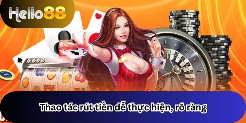 Rút Tiền 1 Thao tác rút dễ thực hiện, rõ ràng